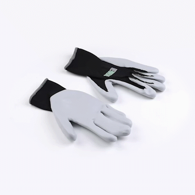 Life Protector Black Nylon Extra Large Work Gloves - with Foam Nitrile Palm Coating - Pair - 10 count box