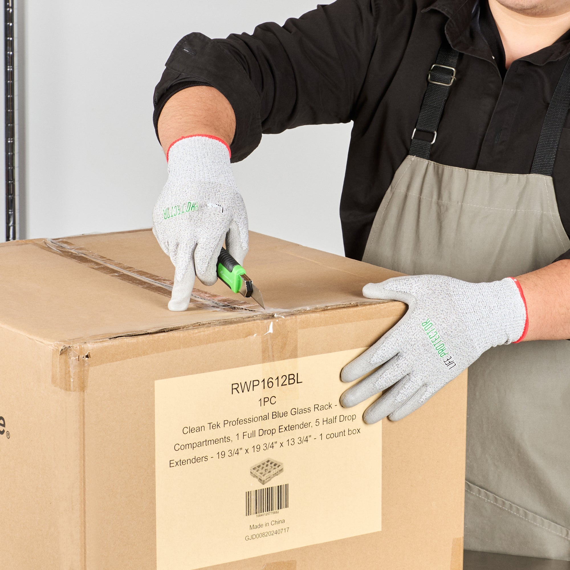 Life Protector Gray HPPE Polyester / Spandex Small Work Gloves - with Polyurethane Palm Coating, Cut-Resistant - Pair - 10 count box