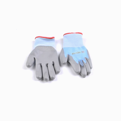Life Protector Light Blue Diamond Blend Small Work Gloves - with Foam Polyurethane Palm Coating, Cut-Resistant - Pair - 10 count box