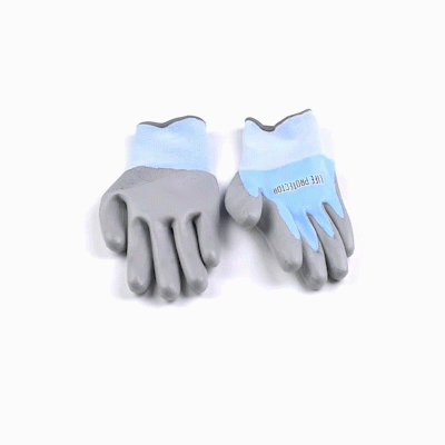 Life Protector Light Blue Diamond Blend Extra Large Work Gloves - with Foam Polyurethane Palm Coating, Cut-Resistant - Pair - 10 count box