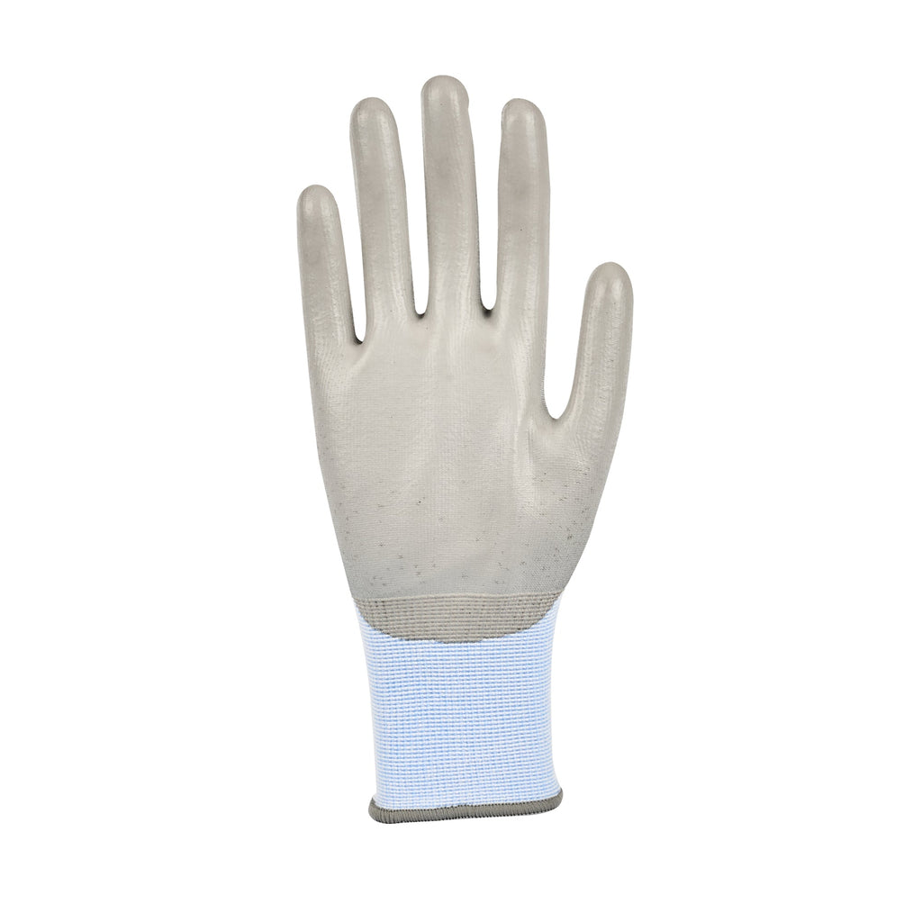 Life Protector Light Blue Diamond Blend Extra Large Work Gloves - with Foam Polyurethane Palm Coating, Cut-Resistant - Pair - 10 count box