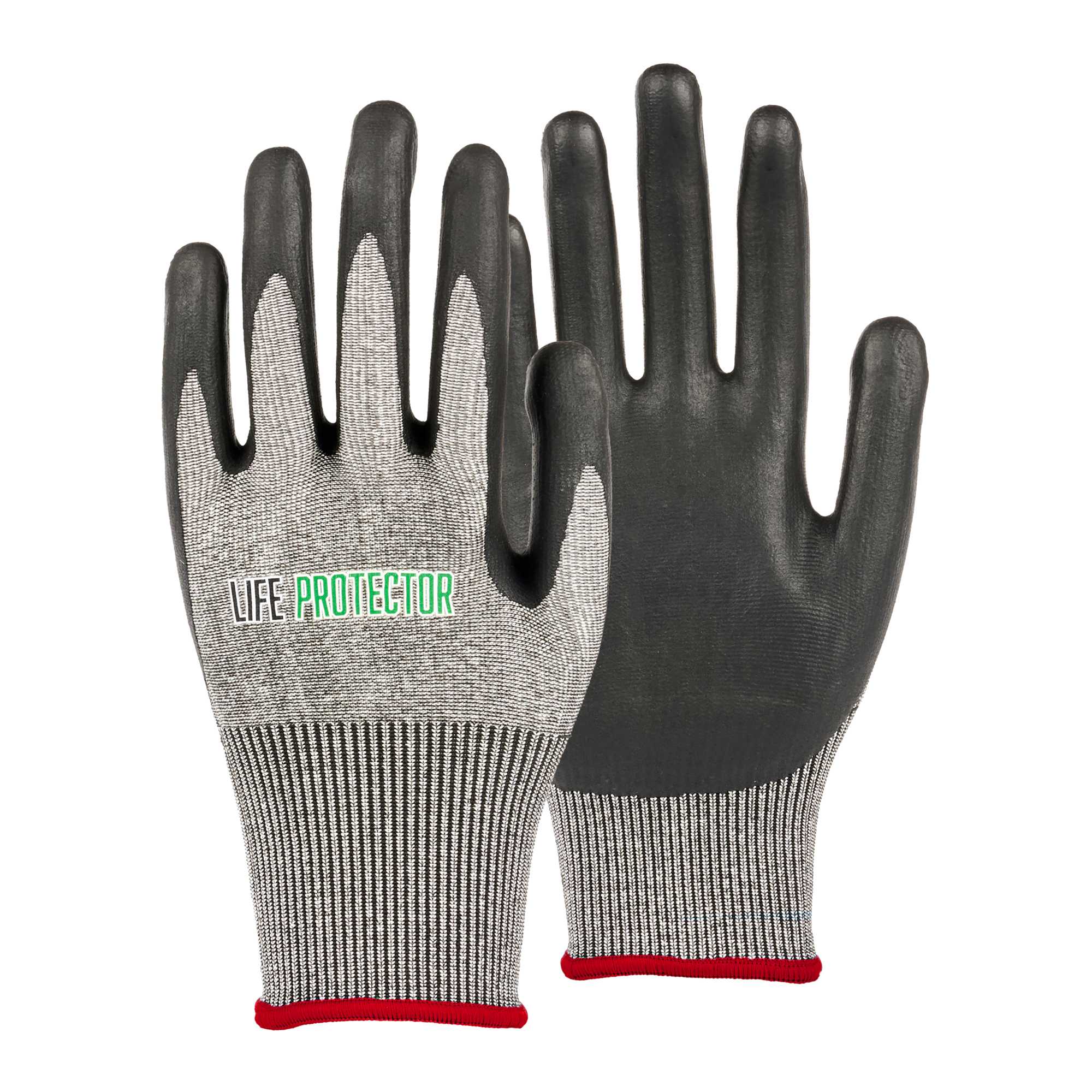 Life Protector Gray HPPE Polyester / Spandex Small Work Gloves - Ultra-Thin Foam Nitrile Palm Coating, Cut-Resistant - Pair - 1 count box