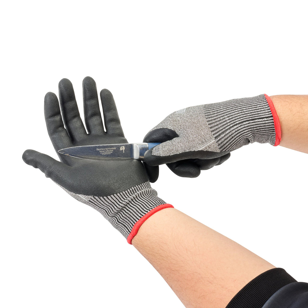 Life Protector Gray HPPE Polyester / Spandex Small Work Gloves - Ultra-Thin Foam Nitrile Palm Coating, Cut-Resistant - Pair - 10 count box
