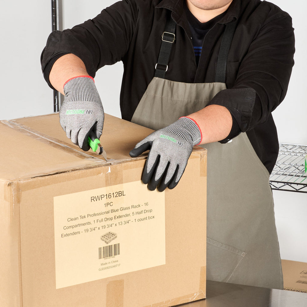Life Protector Gray HPPE Polyester / Spandex Small Work Gloves - Ultra-Thin Foam Nitrile Palm Coating, Cut-Resistant - Pair - 10 count box