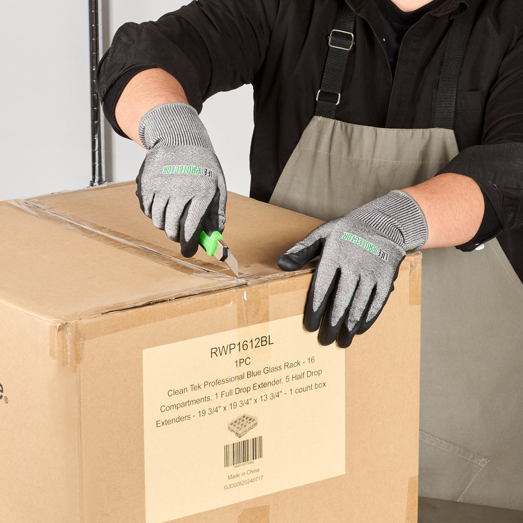 Life Protector Gray HPPE Polyester / Spandex Extra Large Work Gloves - with Foam Nitrile Palm Coating, Cut-Resistant - Pair - 1 count box