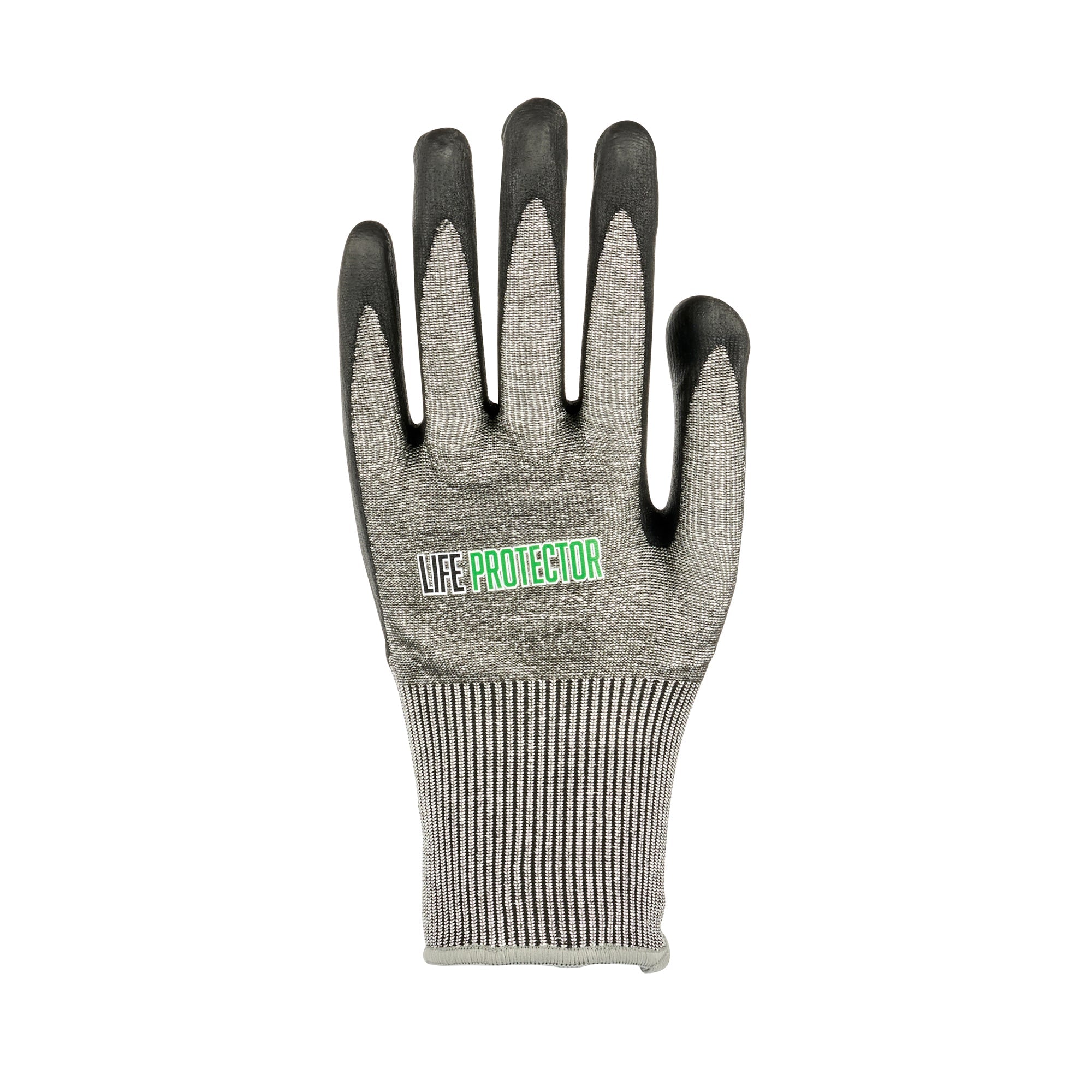 Life Protector Gray HPPE Polyester / Spandex Extra Large Work Gloves - with Foam Nitrile Palm Coating, Cut-Resistant - Pair - 10 count box
