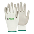 Life Protector White HPPE Polyester / Spandex Small Work Gloves - with Polyurethane Palm Coating, Cut-Resistant - Pair - 1 count box
