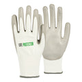 Life Protector White HPPE Polyester / Spandex Extra Large Work Gloves - with Polyurethane Palm Coating, Cut-Resistant - Pair - 10 count box
