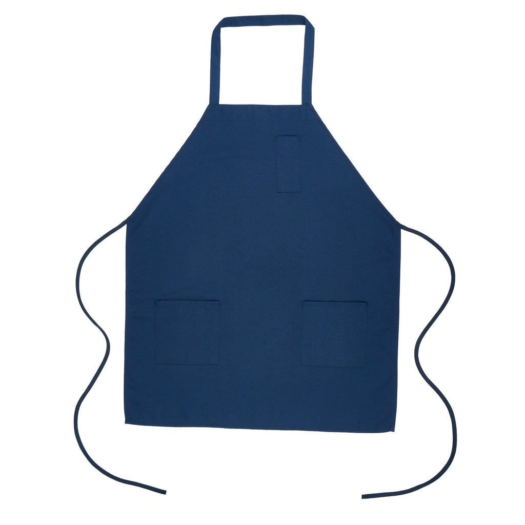 Chef 101 Blue Standard Bib Apron - with 3 Pockets - 32 1/2'' x 27 1/2'' - 100 count box