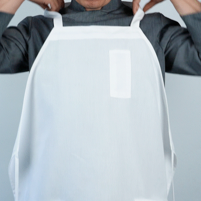 Chef 101 White Standard Bib Apron - with 3 Pockets - 32 1/2'' x 27 1/2'' - 100 count box
