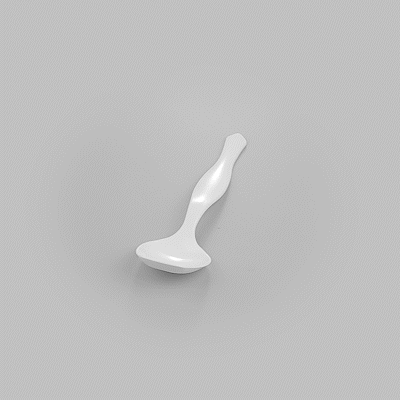 Cater Tek White Plastic Serving Spoon - 8 1/2" - 100 count box