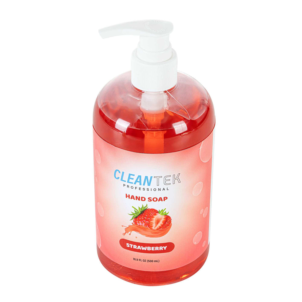 Clean Tek Professional 16.9 fl. oz Liquid Hand Soap - Strawberry - 24 count box