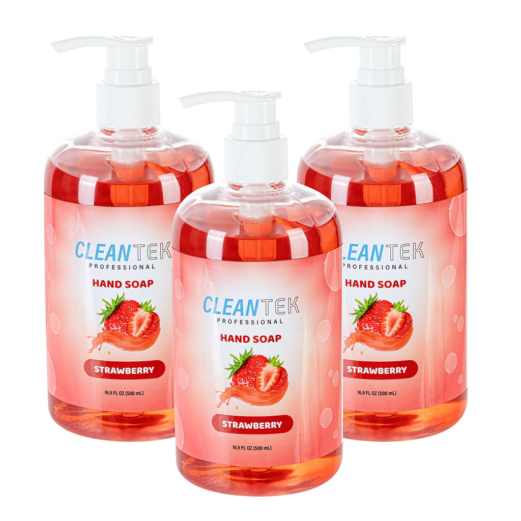 Clean Tek Professional 16.9 fl. oz Liquid Hand Soap - Strawberry - 24 count box