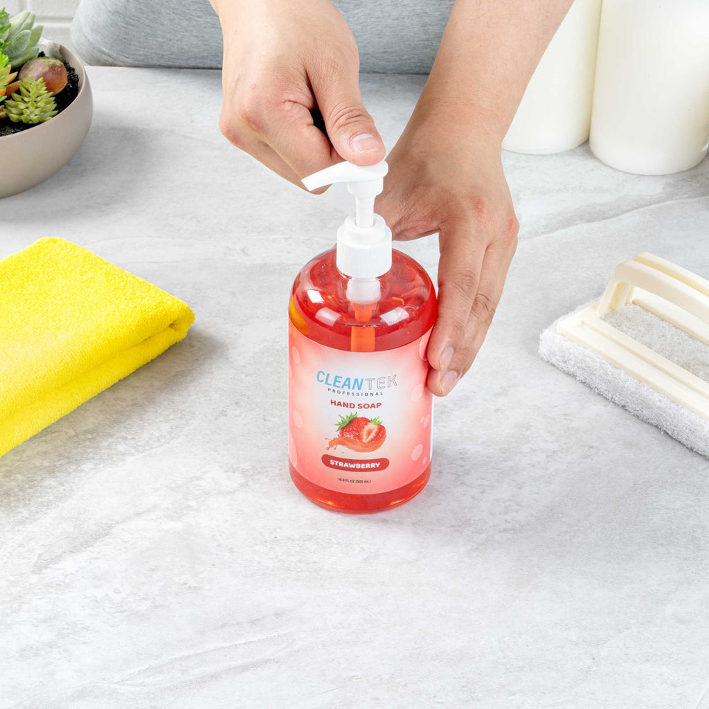 Clean Tek Professional 16.9 fl. oz Liquid Hand Soap - Strawberry - 24 count box