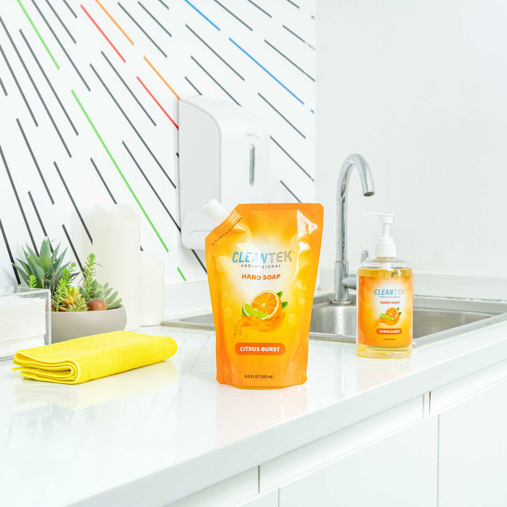 Clean Tek Professional 16.9 fl. oz Liquid Hand Soap Refill - Citrus Burst - 24 count box