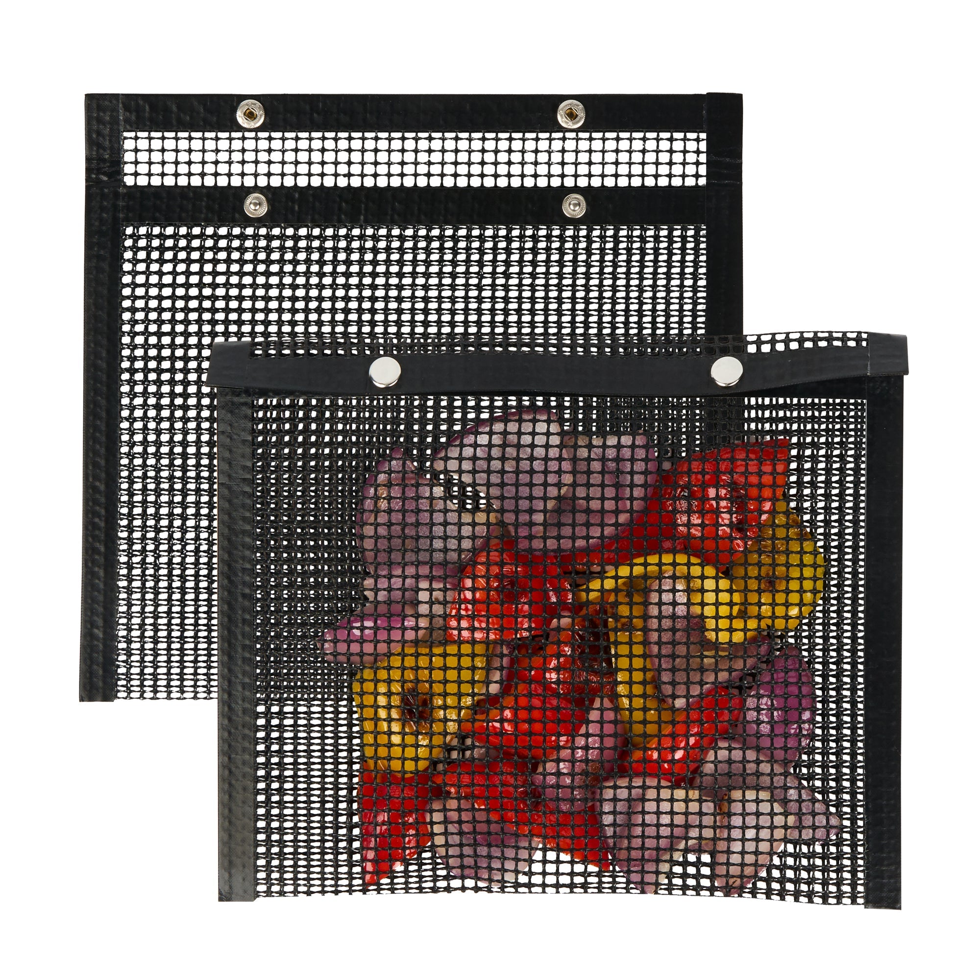 Met Lux Rectangle Black PTFE Mesh Grill Bag - Non-Stick - 8 3/4" x 10 1/2" - 2 count box