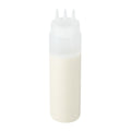 Sauce Tek 32 oz Clear Plastic All-Purpose Squeeze Bottle - with Triple Dispersion Tip - 6 count box