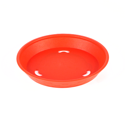 Chef 101 Round Red Plastic Diner Platter - 9" x 9" x 1 1/4" - 100 count box