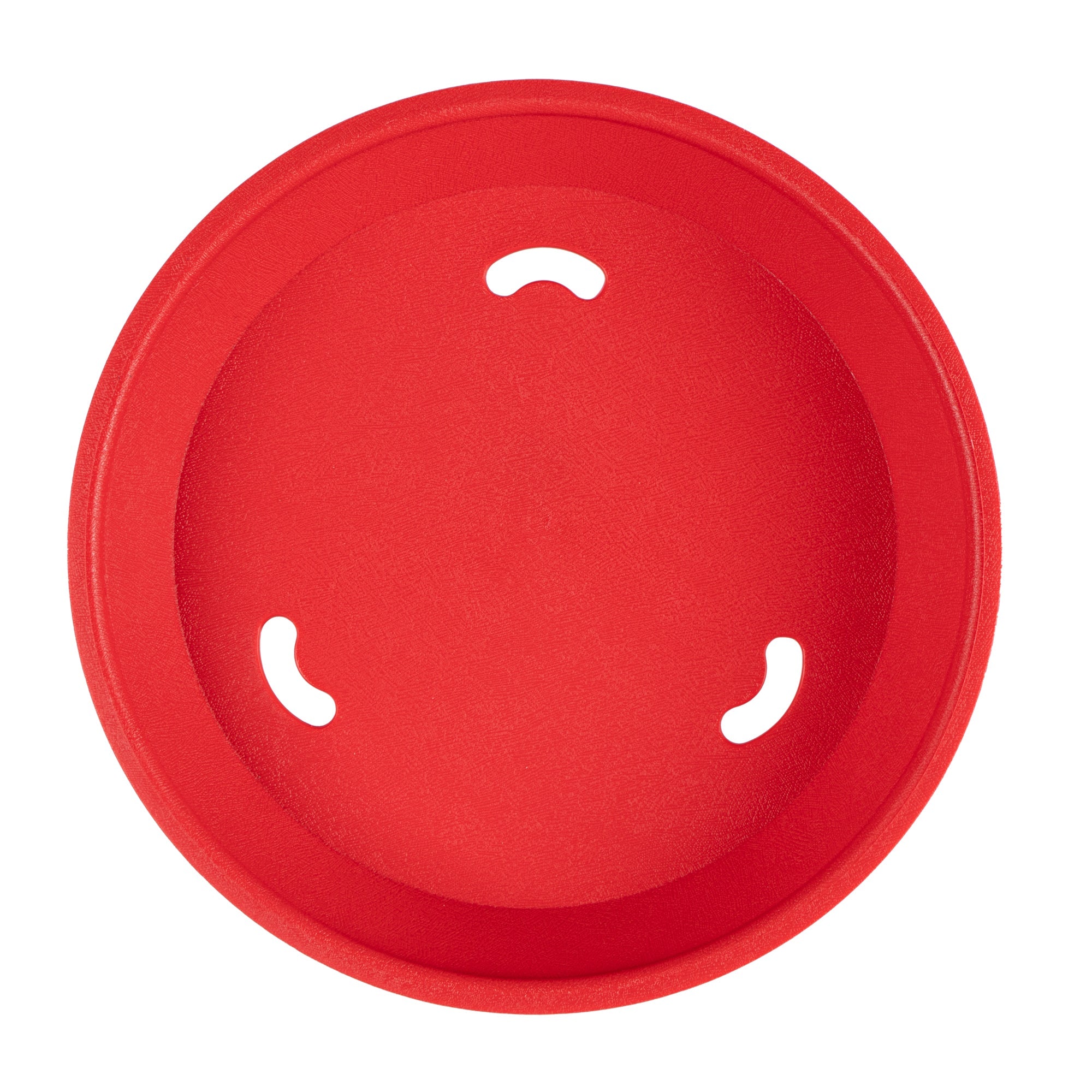 Chef 101 Round Red Plastic Diner Platter - 9" x 9" x 1 1/4" - 100 count box