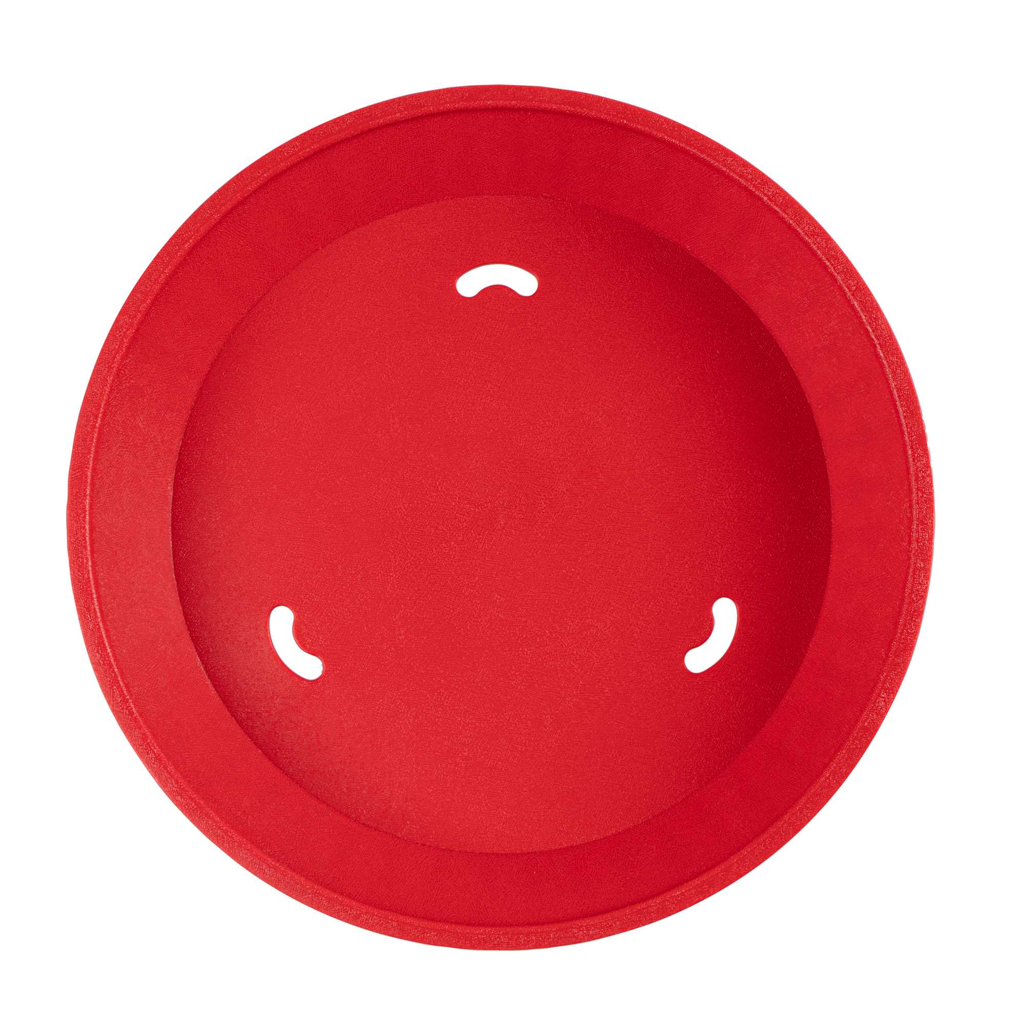 Chef 101 Round Red Plastic Diner Platter - 12" x 12" x 1 3/4" - 10 count box