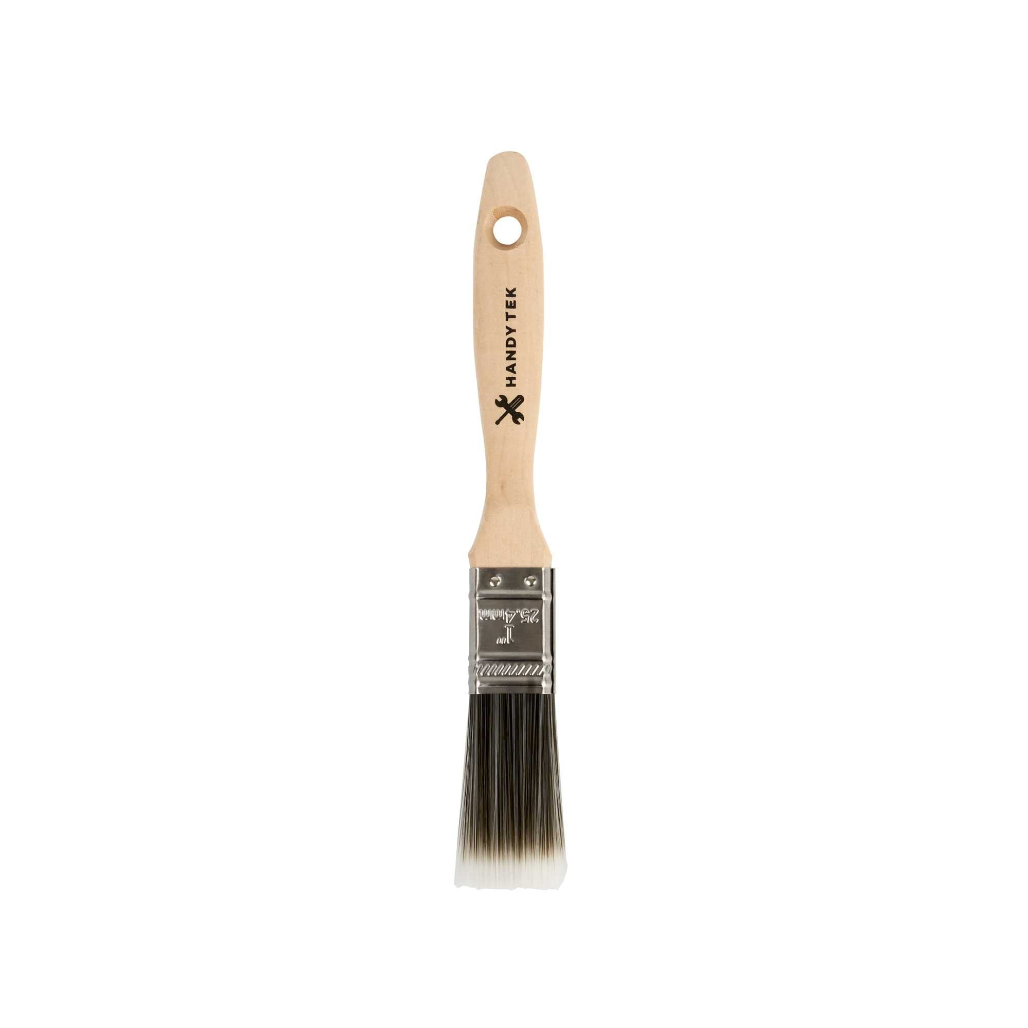 Handy Tek Synthetic Polyester Paint Brush - Flat, Beaver Tail - 1" - 6 count box