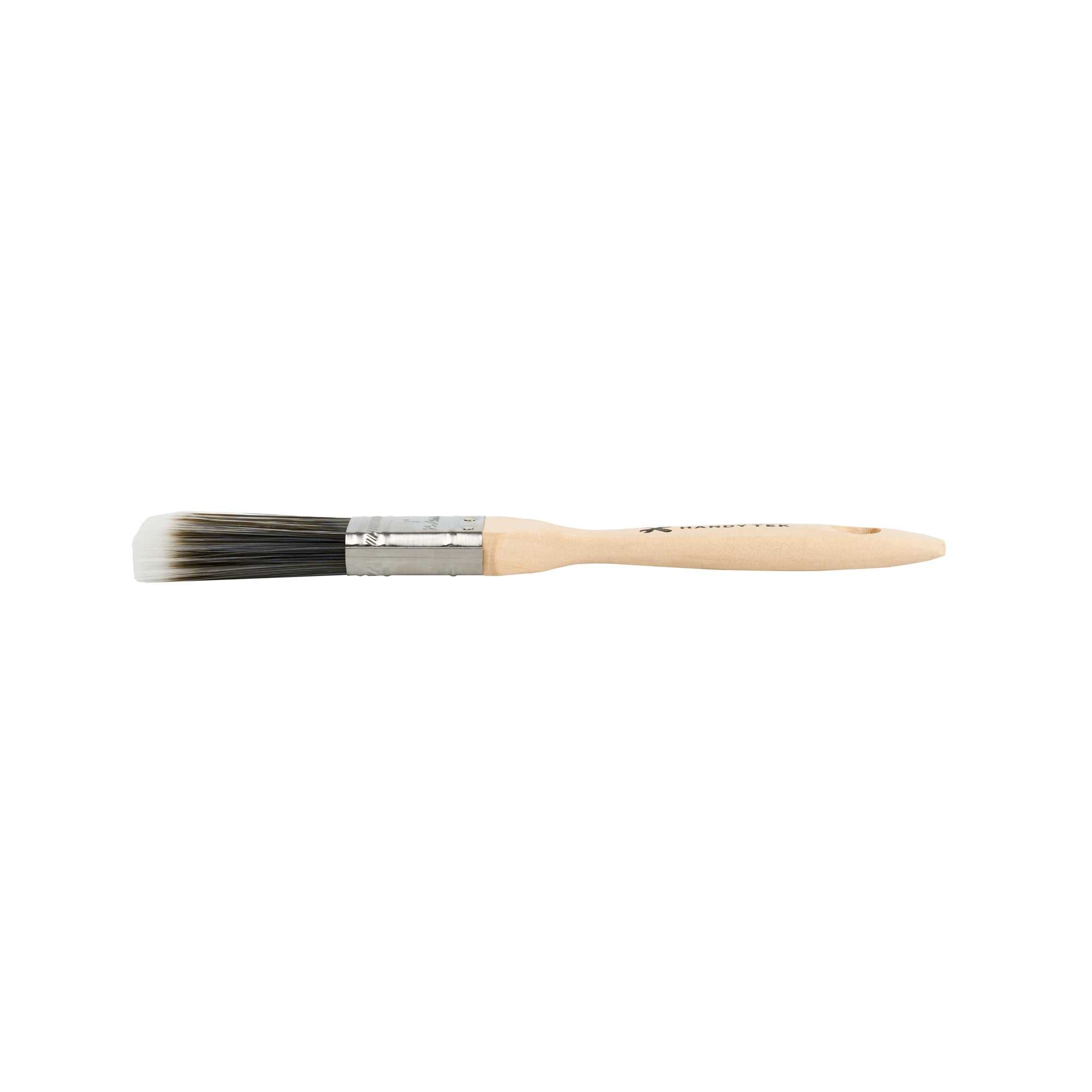 Handy Tek Synthetic Polyester Paint Brush - Flat, Beaver Tail - 1" - 1 count box