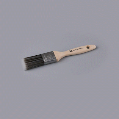Handy Tek Synthetic Polyester Paint Brush - Flat, Beaver Tail - 1 1/2" - 6 count box
