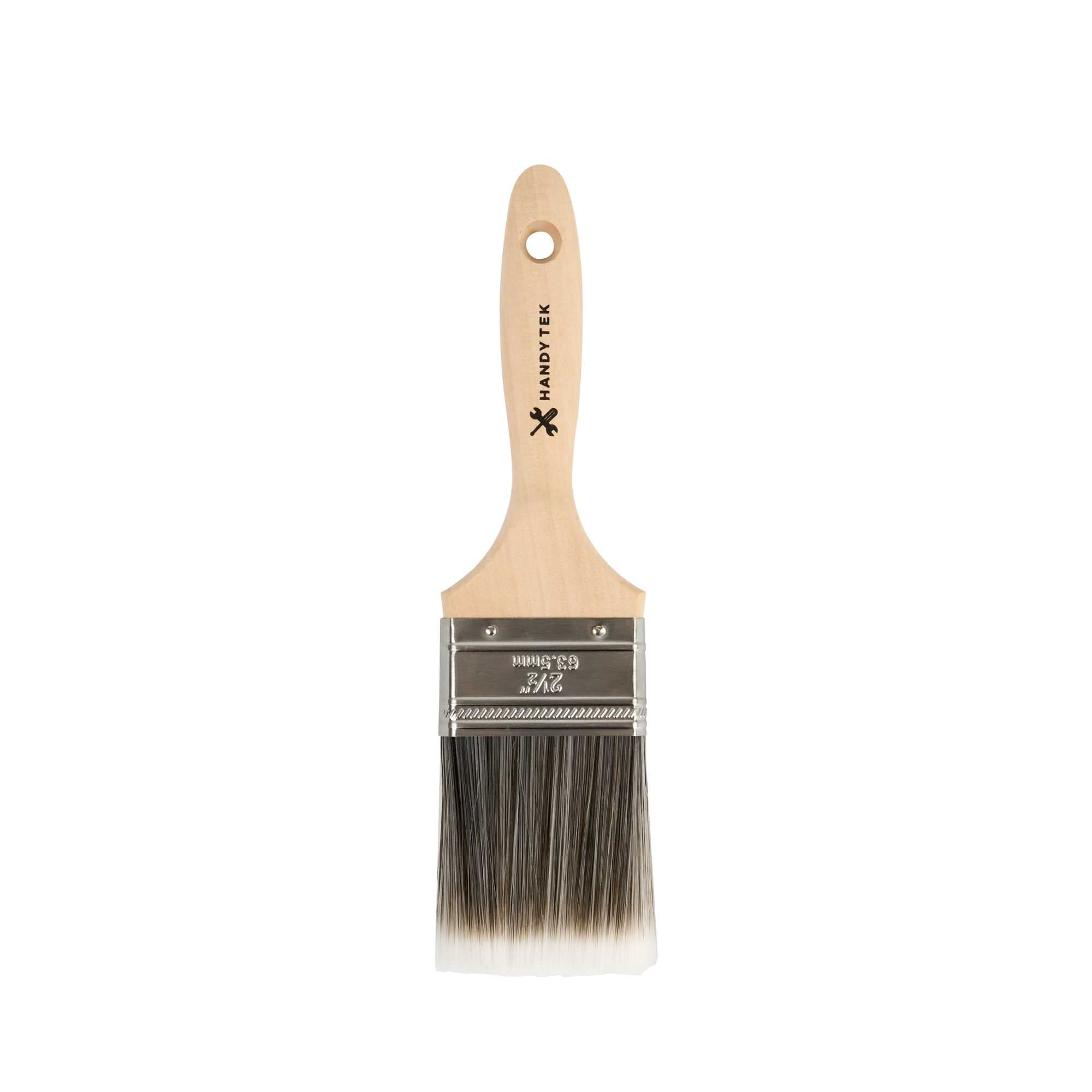 Handy Tek Synthetic Polyester Paint Brush - Flat, Beaver Tail - 2 1/2" - 1 count box