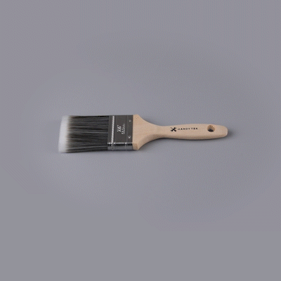 Handy Tek Synthetic Polyester Paint Brush - Flat, Beaver Tail - 2 1/2" - 6 count box