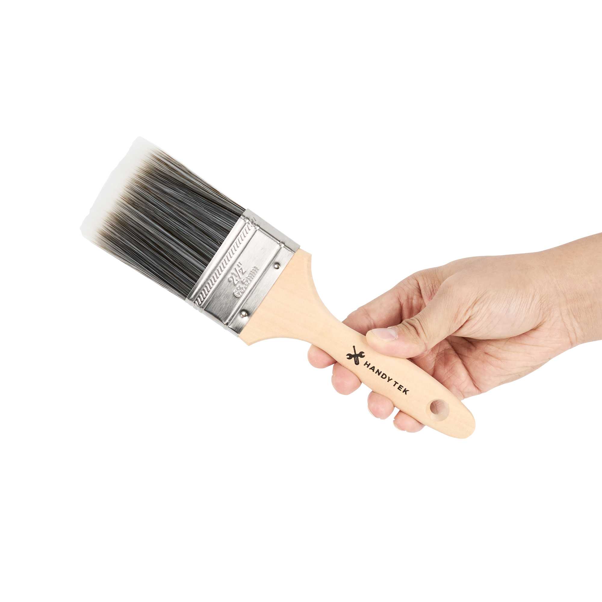 Handy Tek Synthetic Polyester Paint Brush - Flat, Beaver Tail - 2 1/2" - 1 count box