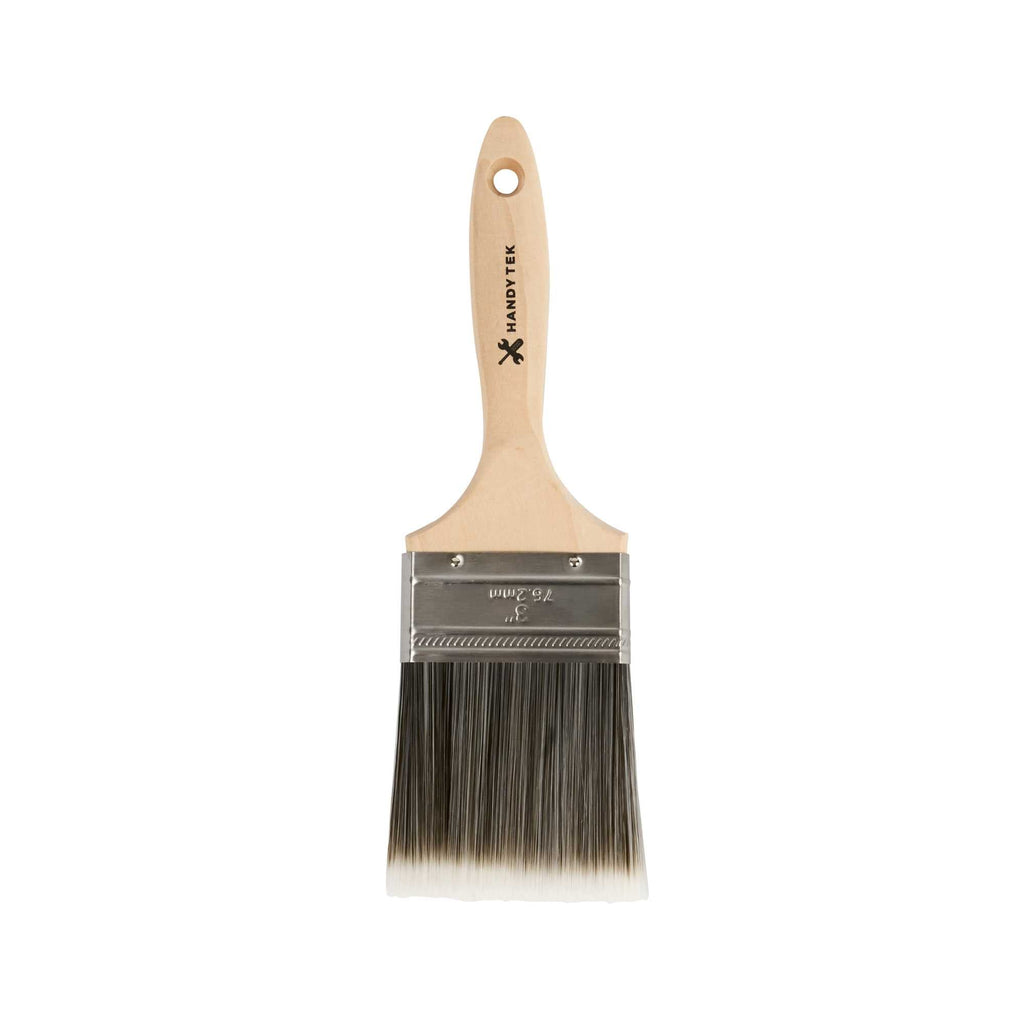 Handy Tek Synthetic Polyester Paint Brush - Flat, Beaver Tail - 3" - 1 count box