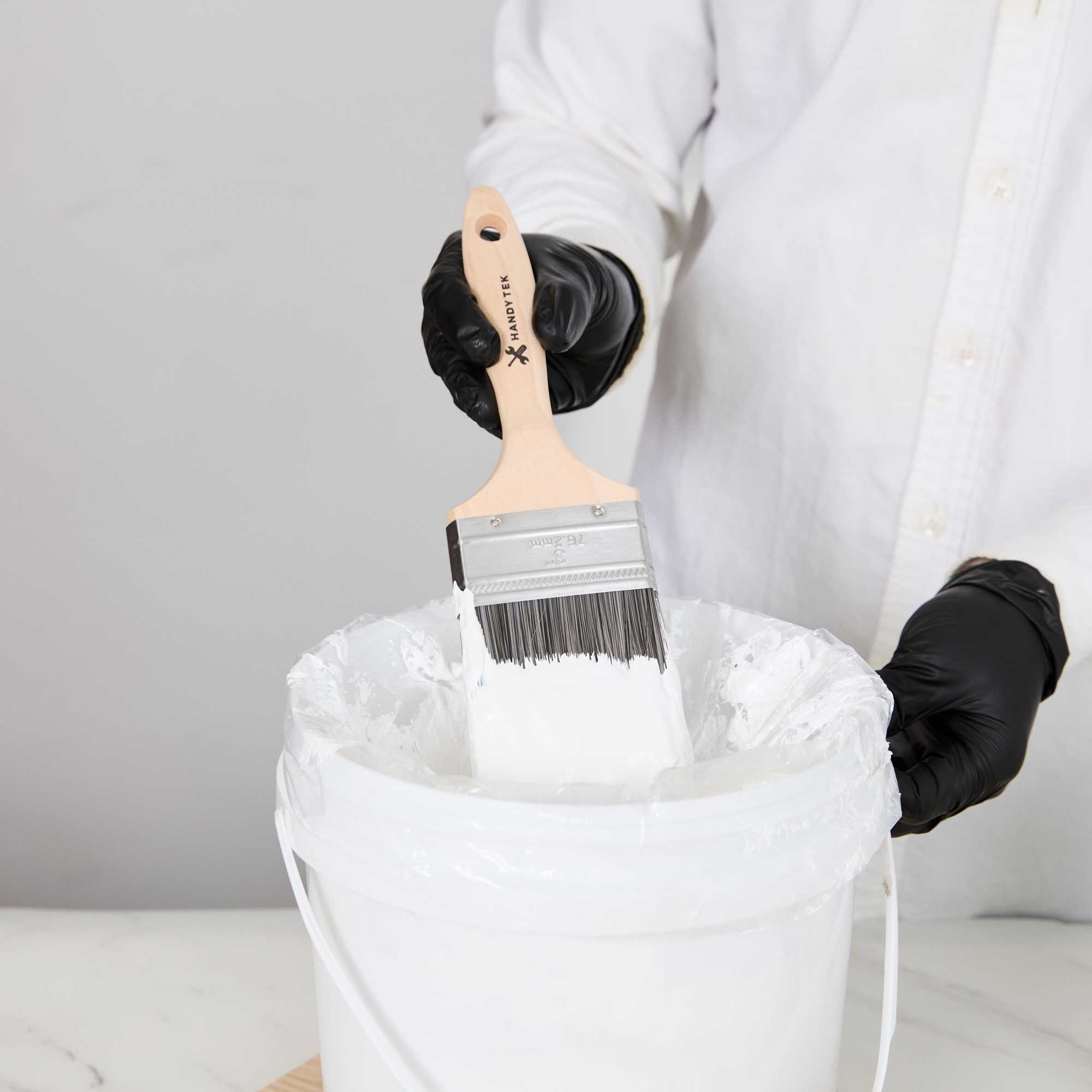 Handy Tek Synthetic Polyester Paint Brush - Flat, Beaver Tail - 3" - 1 count box