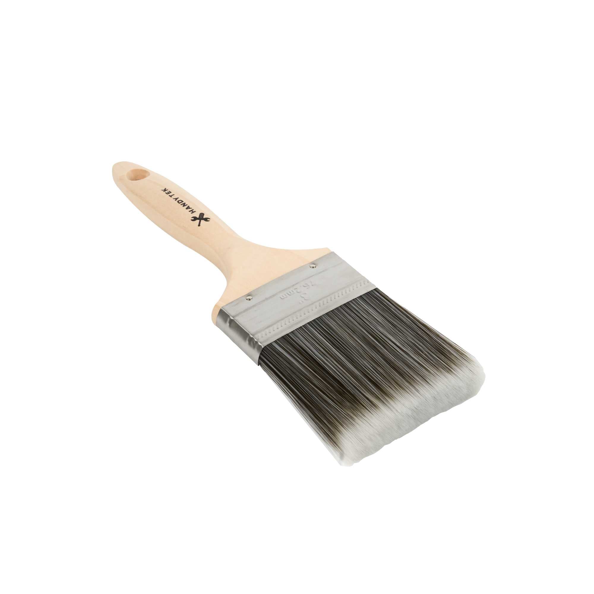 Handy Tek Synthetic Polyester Paint Brush - Flat, Beaver Tail - 3" - 72 count box