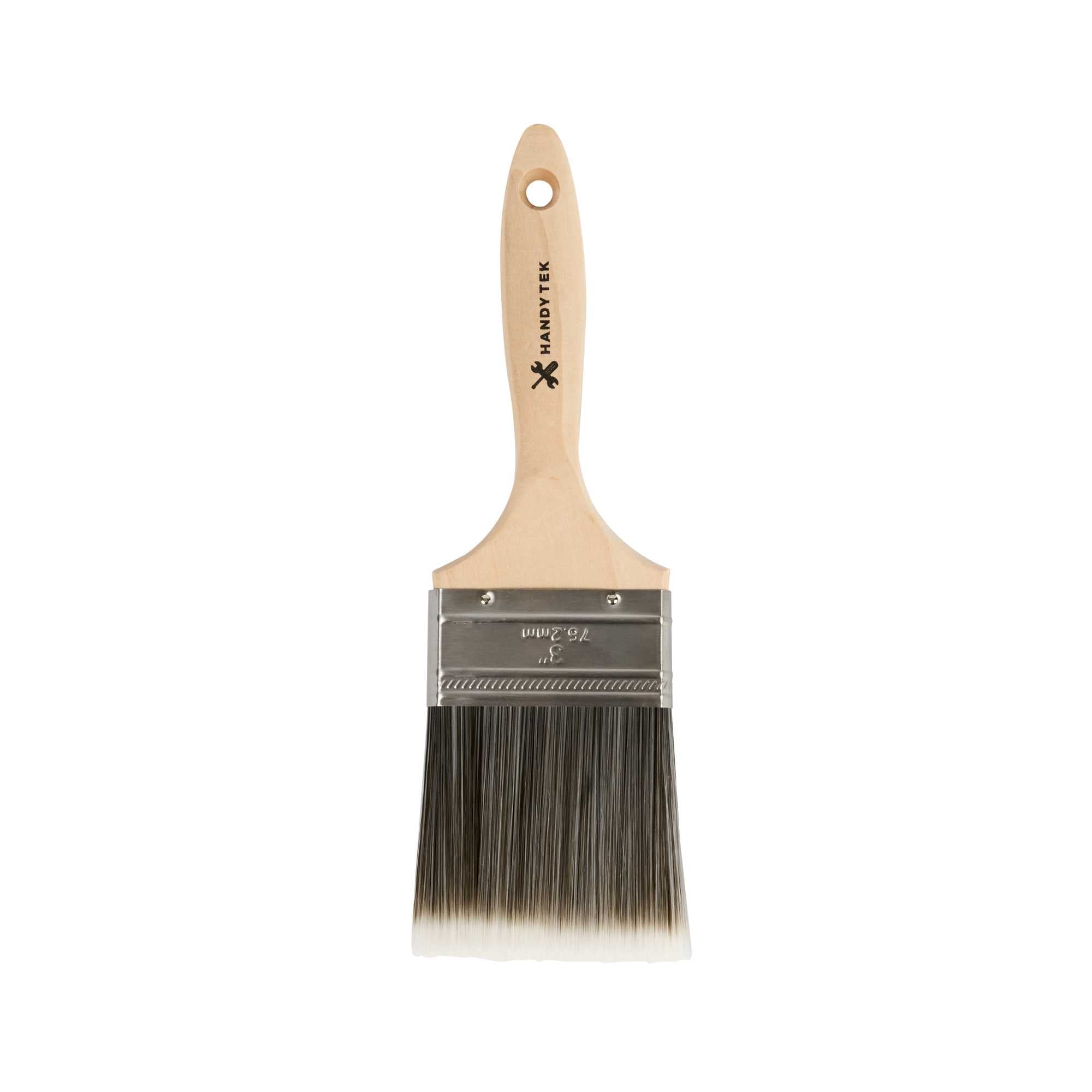 Handy Tek Synthetic Polyester Paint Brush - Flat, Beaver Tail - 3" - 72 count box