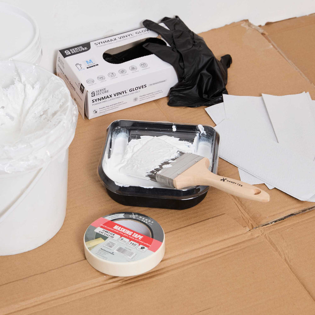 Handy Tek Synthetic Polyester Paint Brush - Flat, Beaver Tail - 3" - 72 count box