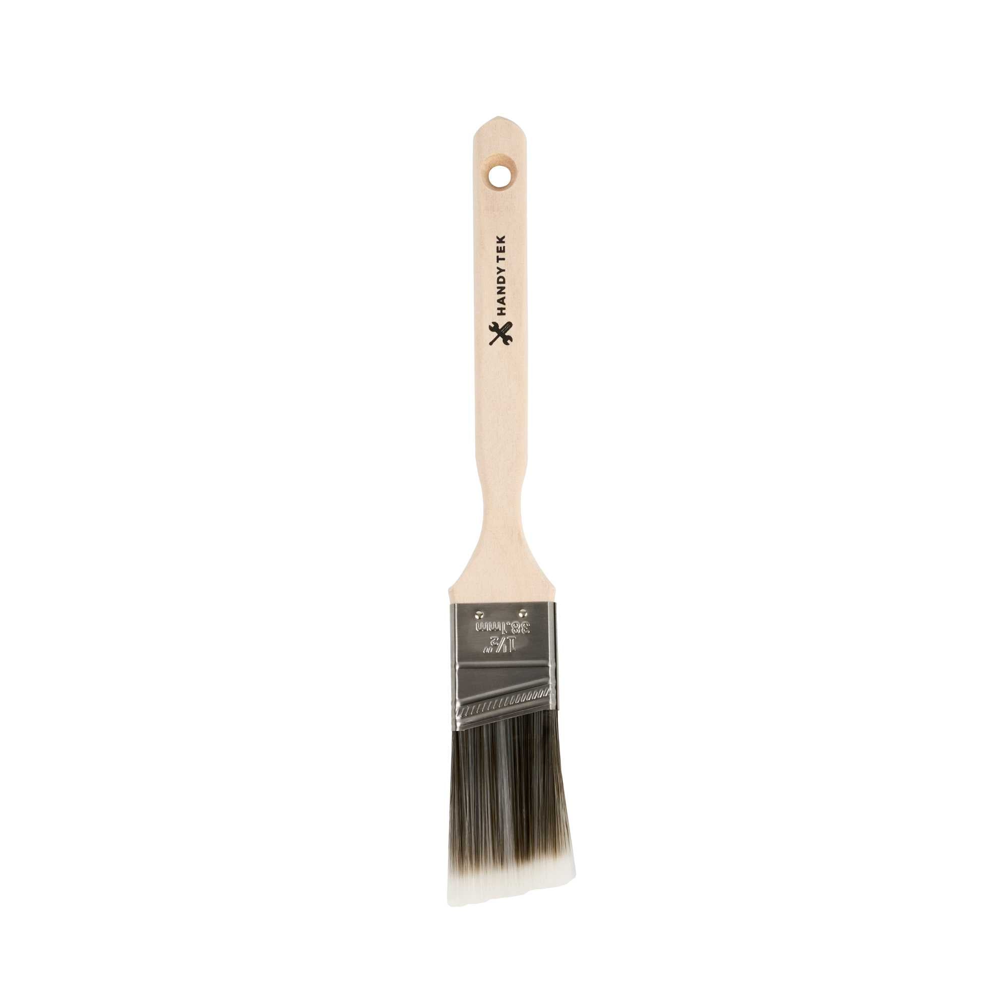 Handy Tek Synthetic Polyester Paint Brush - Angled, Long Handle - 1 1/2" - 1 count box
