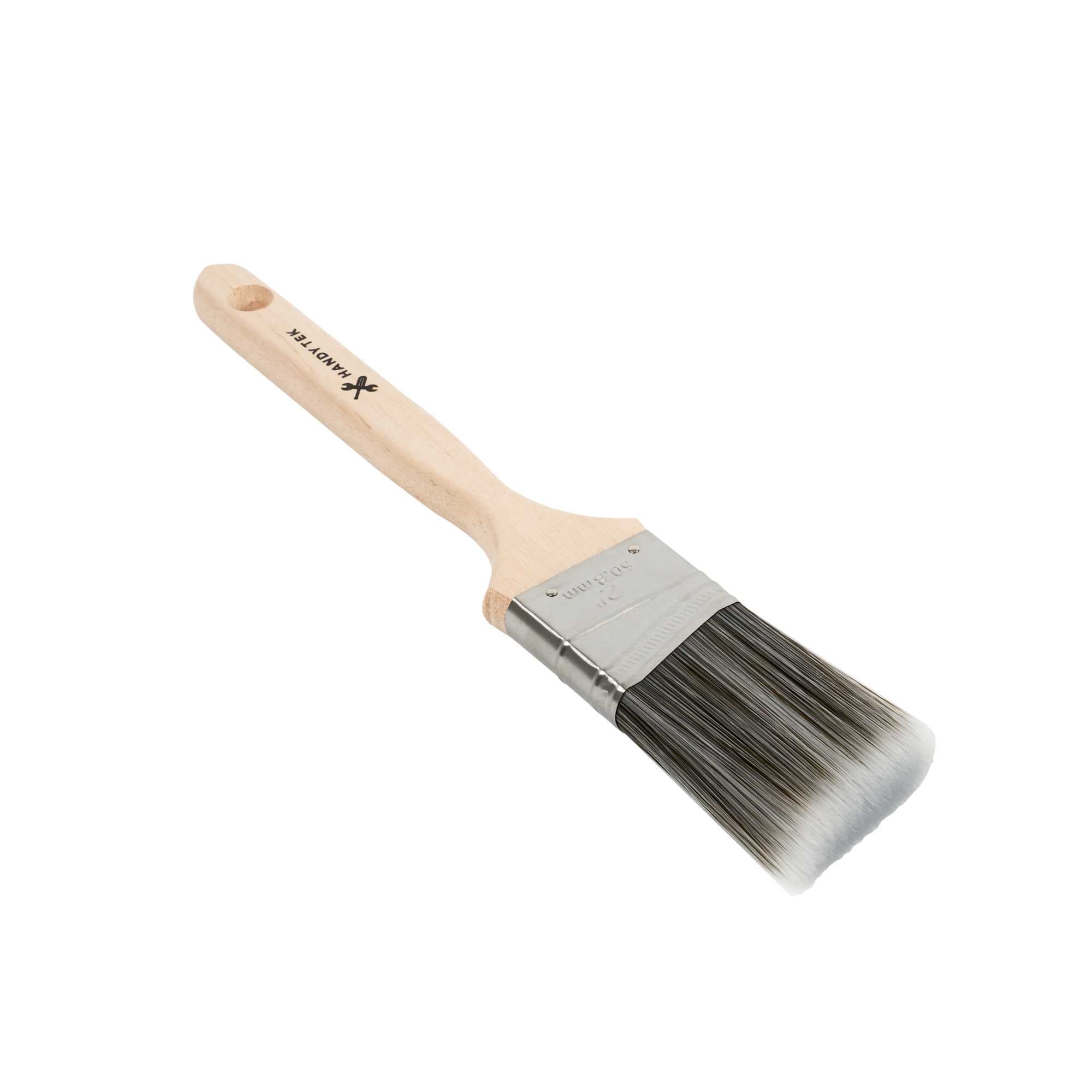 Handy Tek Synthetic Polyester Paint Brush - Angled, Long Handle - 2" - 72 count box
