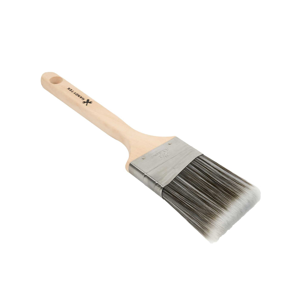 Handy Tek Synthetic Polyester Paint Brush - Angled, Long Handle - 2 1/2" - 1 count box