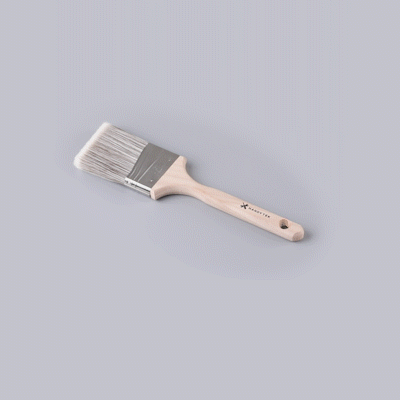 Handy Tek Synthetic Polyester Paint Brush - Angled, Long Handle - 3" - 6 count box