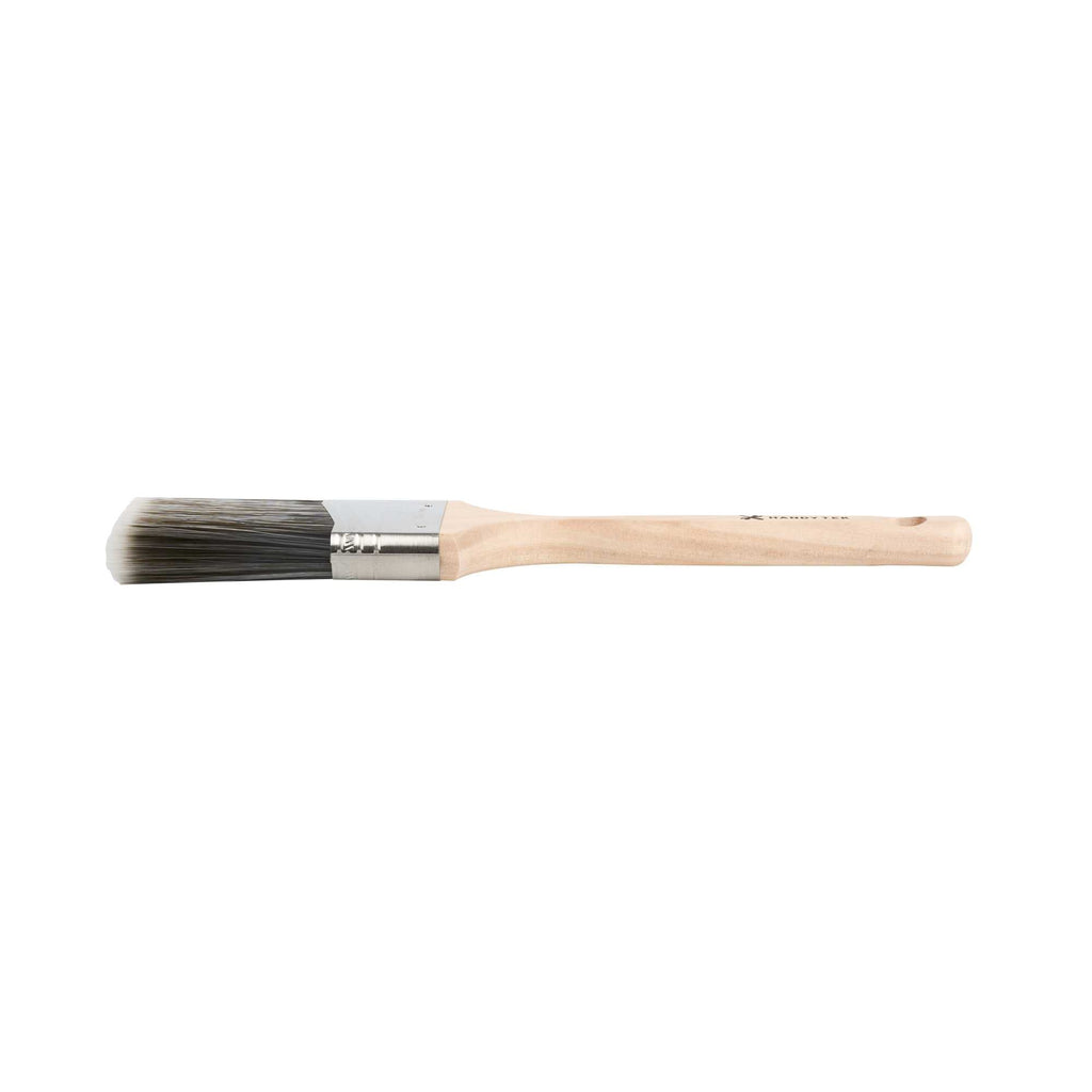 Handy Tek Synthetic Polyester Paint Brush - Angled, Long Handle - 3" - 1 count box