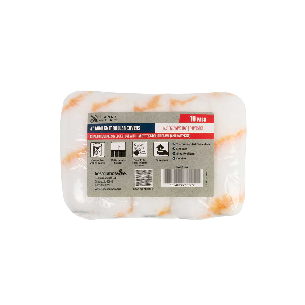 Handy Tek Knit Roller Cover - Shed-Resistant, with 1/2" Nap - 4" - 10 count box