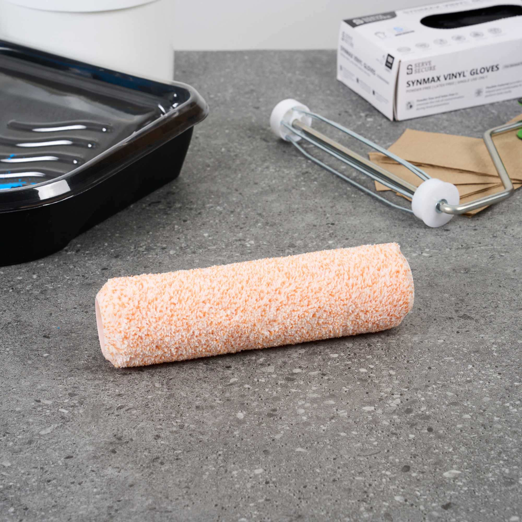 Handy Tek Microfiber Roller Cover - Shed-Resistant, with 3/8" Nap - 9" - 24 count box