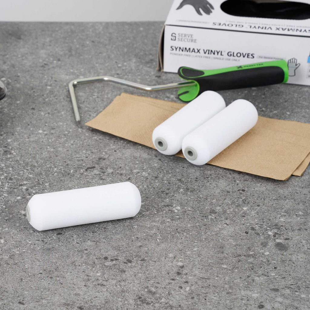 Handy Tek Foam Mini Roller Cover - High Density, Shed-Resistant - 4" - 240 count box