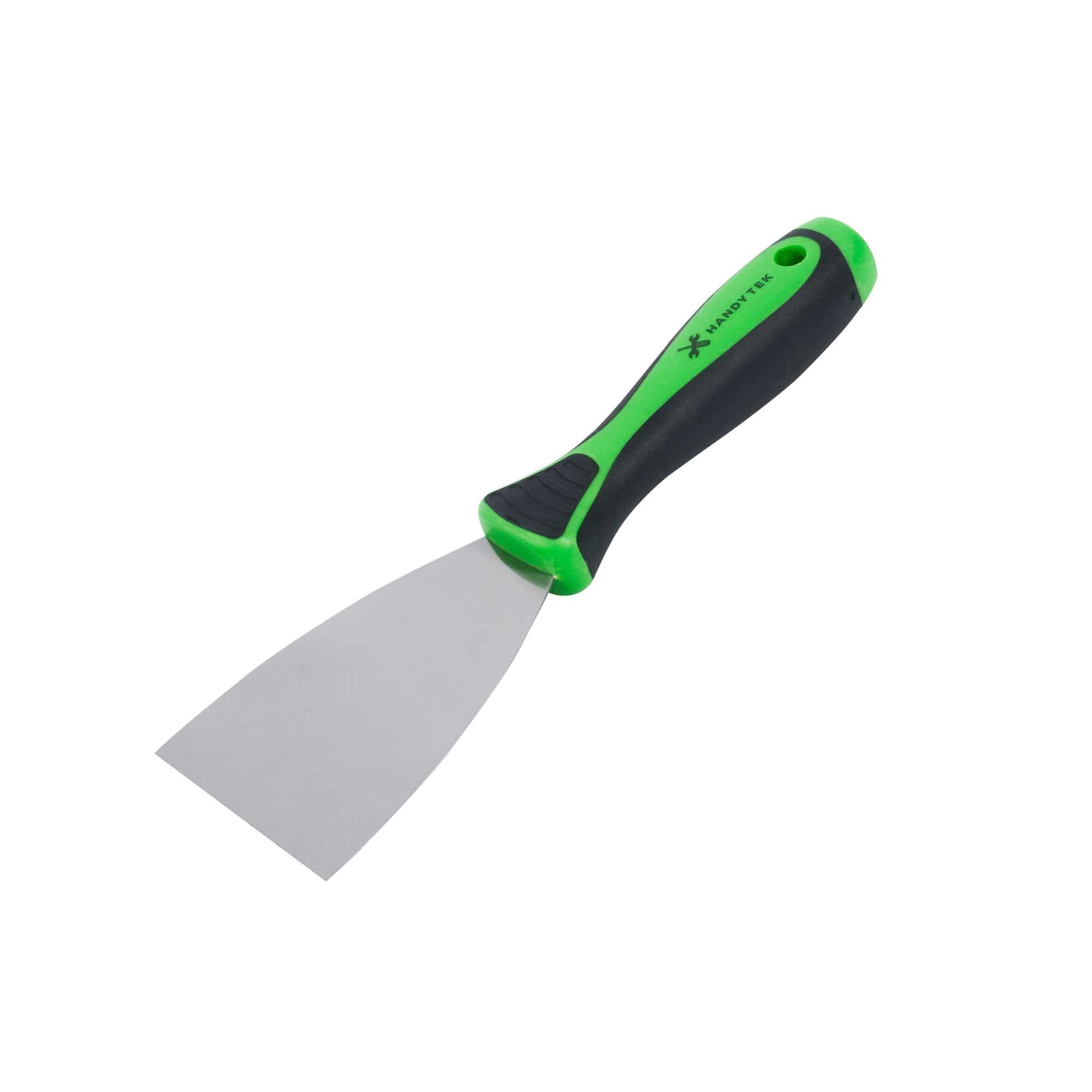 Handy Tek Carbon Steel Putty Knife - Flexible, Soft Grip Handle - 3" - 144 count box