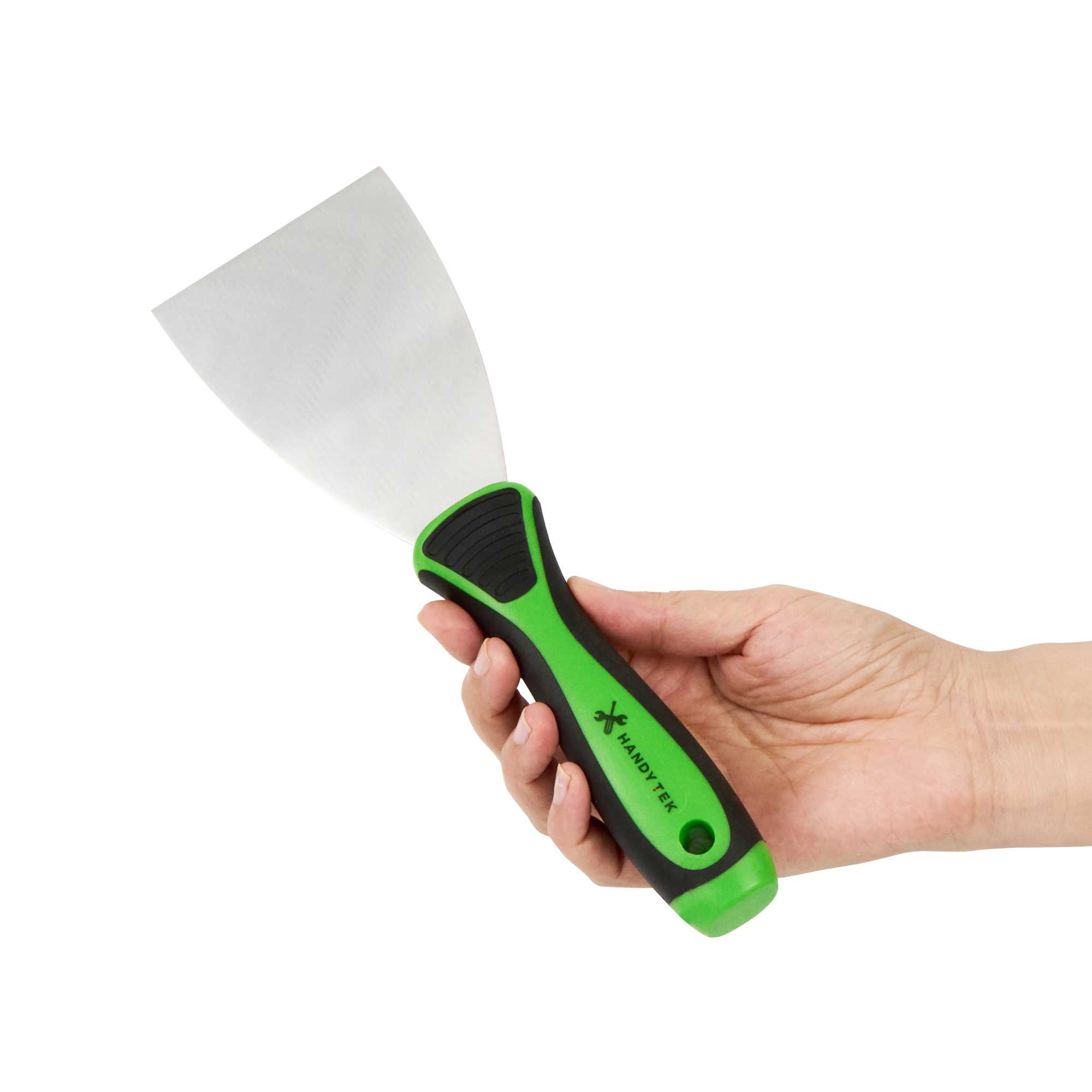 Handy Tek Carbon Steel Putty Knife - Flexible, Soft Grip Handle - 3" - 144 count box