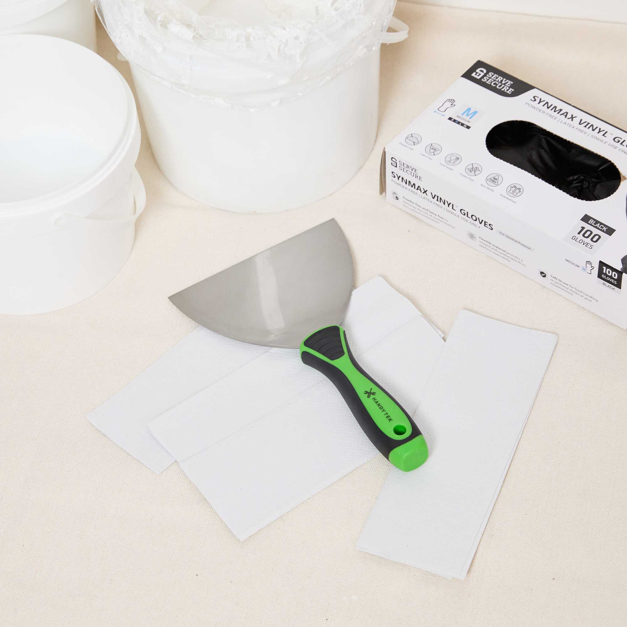 Handy Tek Carbon Steel Joint Knife - Flexible, Soft Grip Handle - 6" - 1 count box