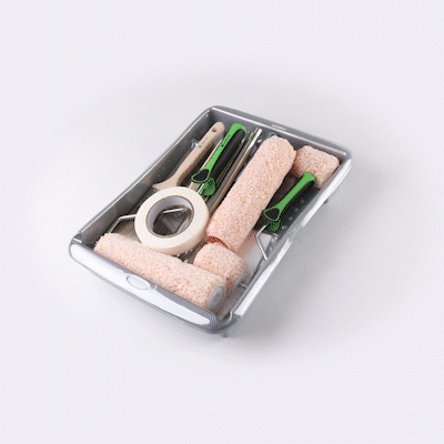 Handy Tek Paint Roller Kit - 18-Piece - 17 3/4" x 13" x 3 1/4" - 1 count box