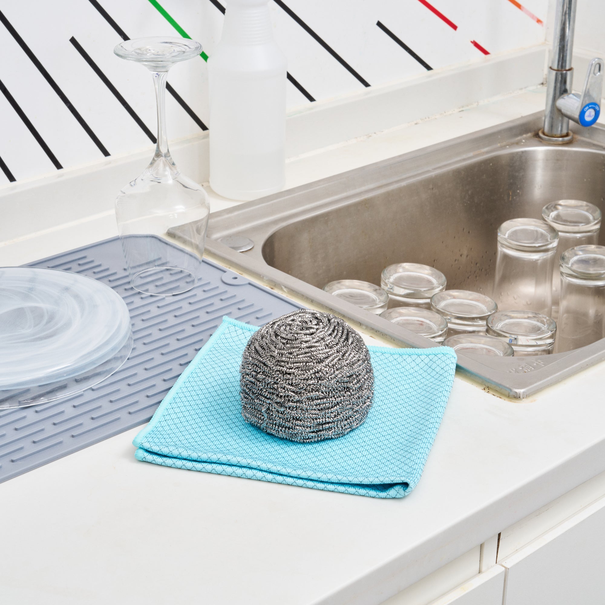 Clean Tek Professional 100g Stainless Steel Scrubber - 10 count box