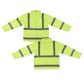 Be Safe Type R Class 3 Lime 2XL High Visibility Lightweight Rain Jacket - Zipper Closure, Reflective Tape - 1 count box