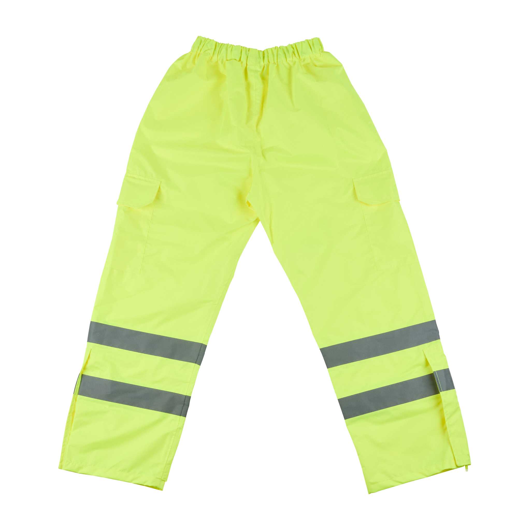 Be Safe Class E Lime M High Visibility Lightweight Rain Pants - Reflective Tape - 20 count box